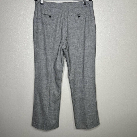 Pendleton Black & White Savvy Stretch Wool High Rise Straight Leg Dress Pants 12 - Picture 4 of 11